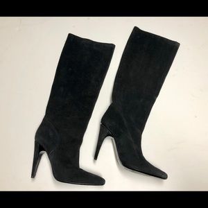 7 For All Mankind Black Suede Boot 8.5 M